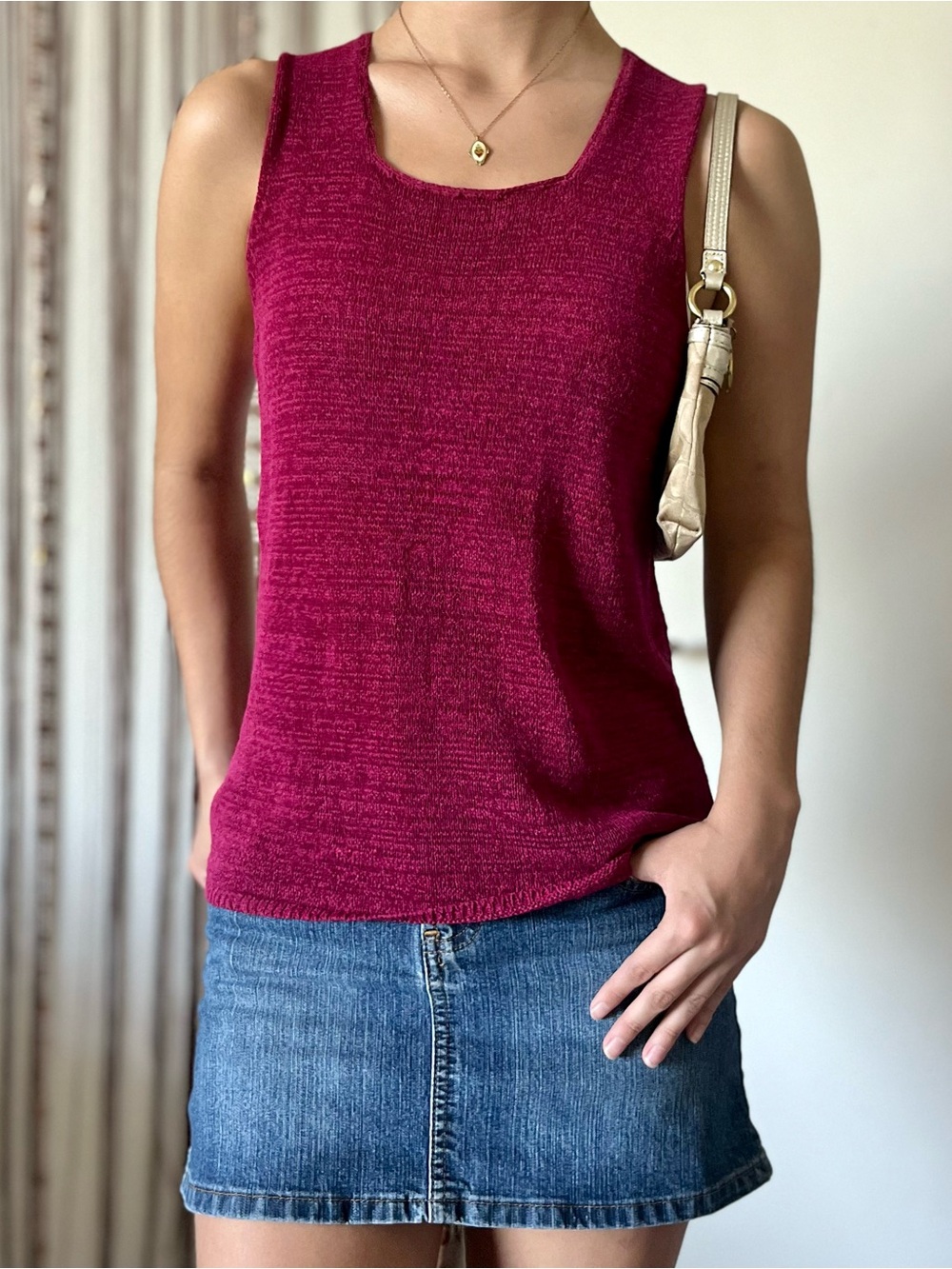 valerie stevens knit tank top